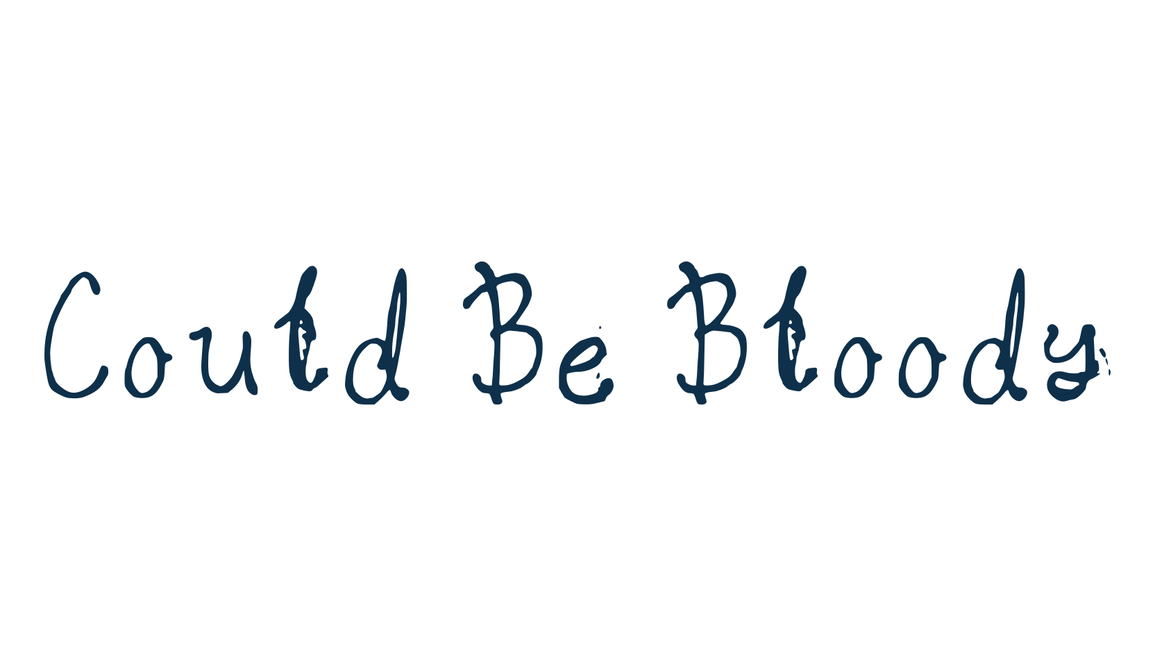 Could Be Bloody, script trash fancy decorative calligraphy font preview