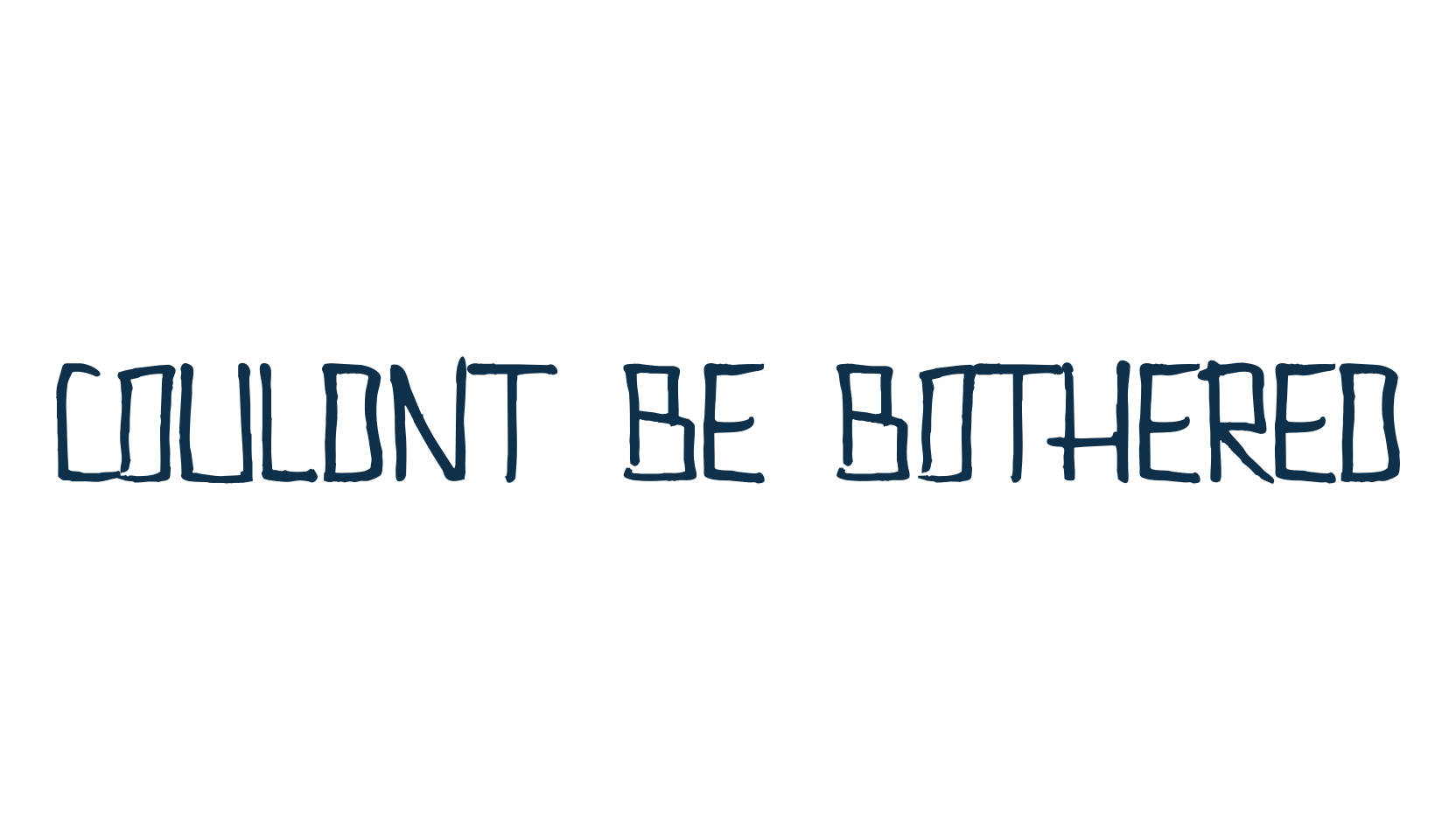 Couldnt Be Bothered, fancy decorative font preview