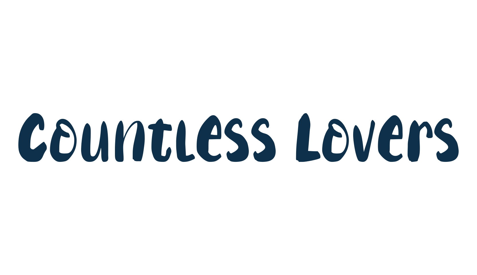 Countless Lovers, script brush fancy decorative calligraphy font preview