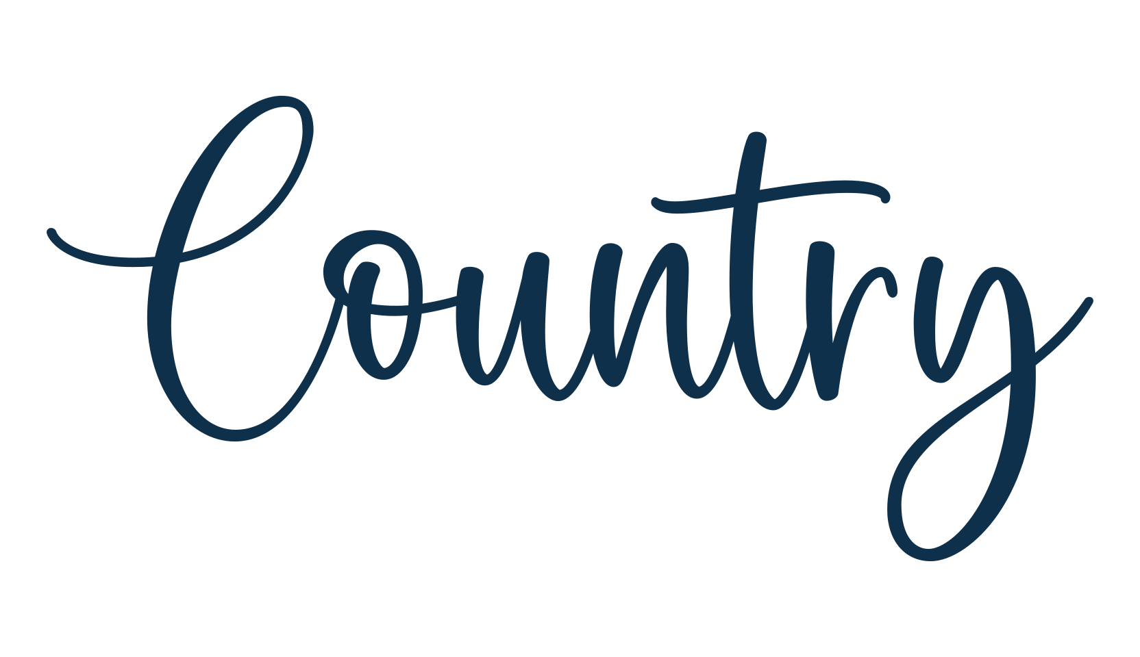 Country, fancy various decorative font preview