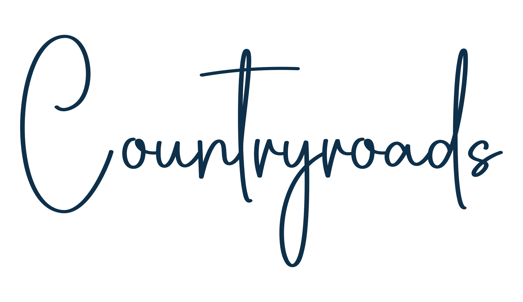 Countryroads, handwriting font preview
