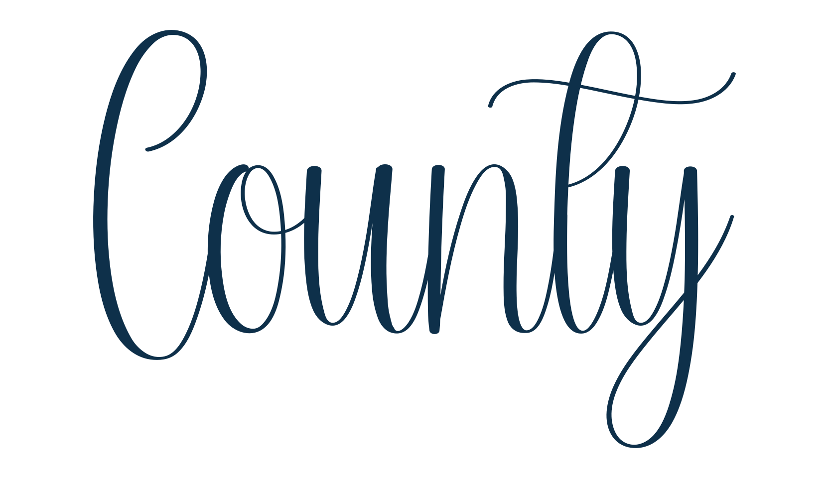 County, fancy decorative font preview