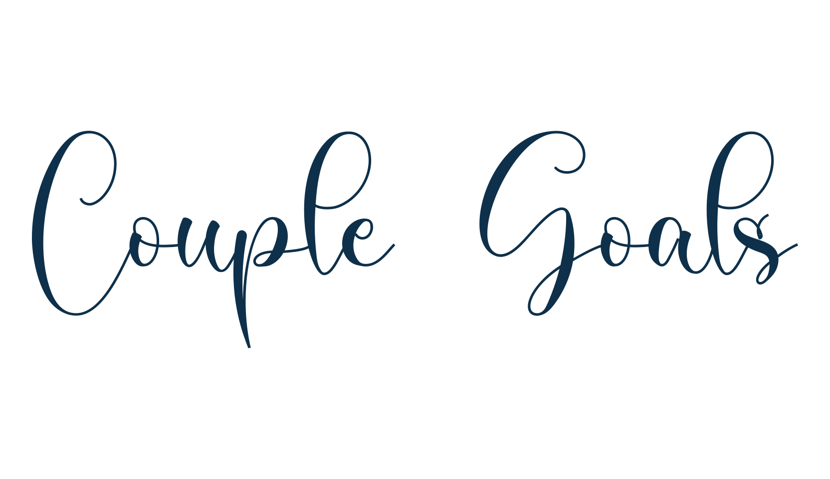 Couple Goals, calligraphy font preview
