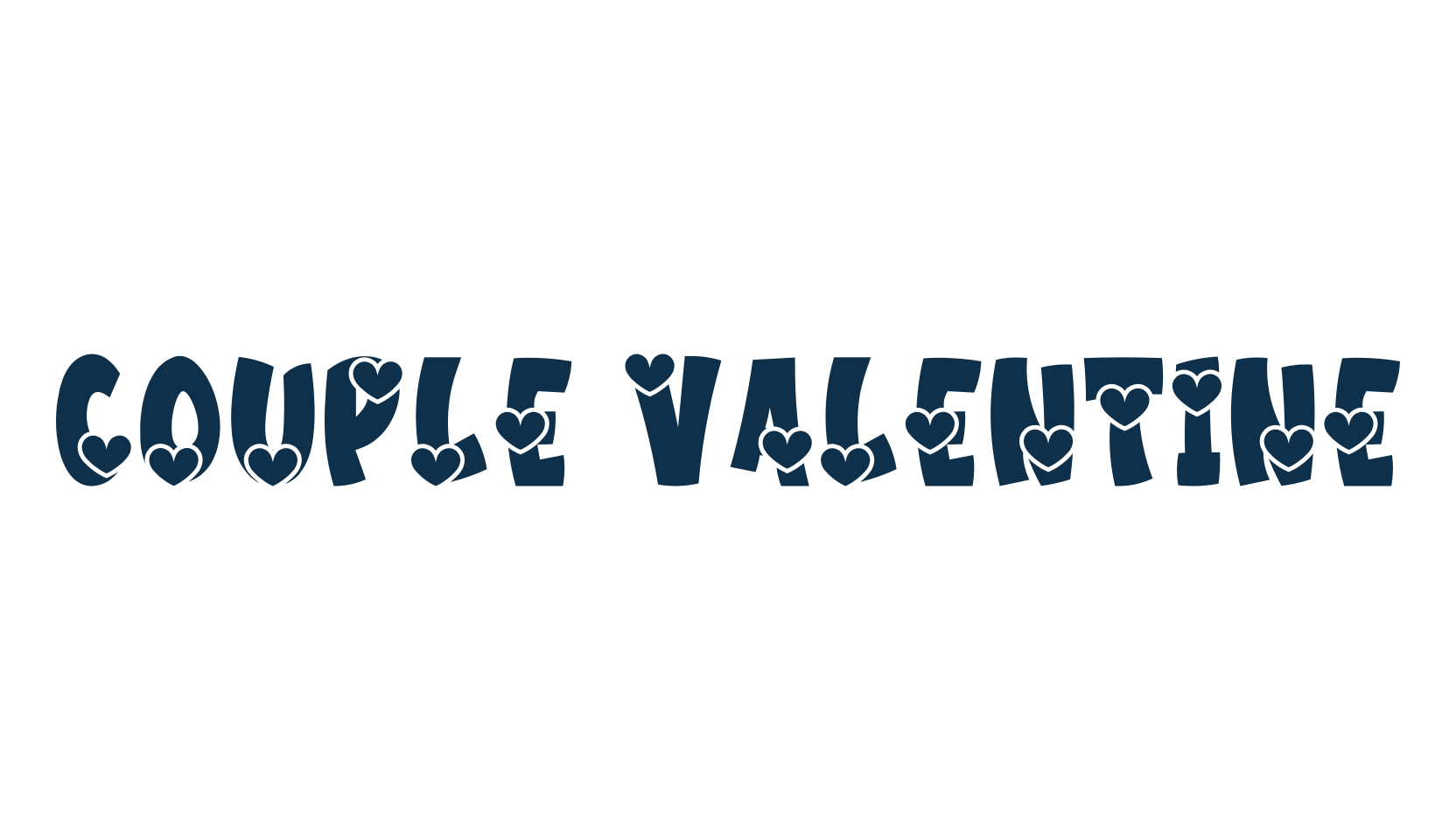 Couple Valentine, fancy decorative font preview