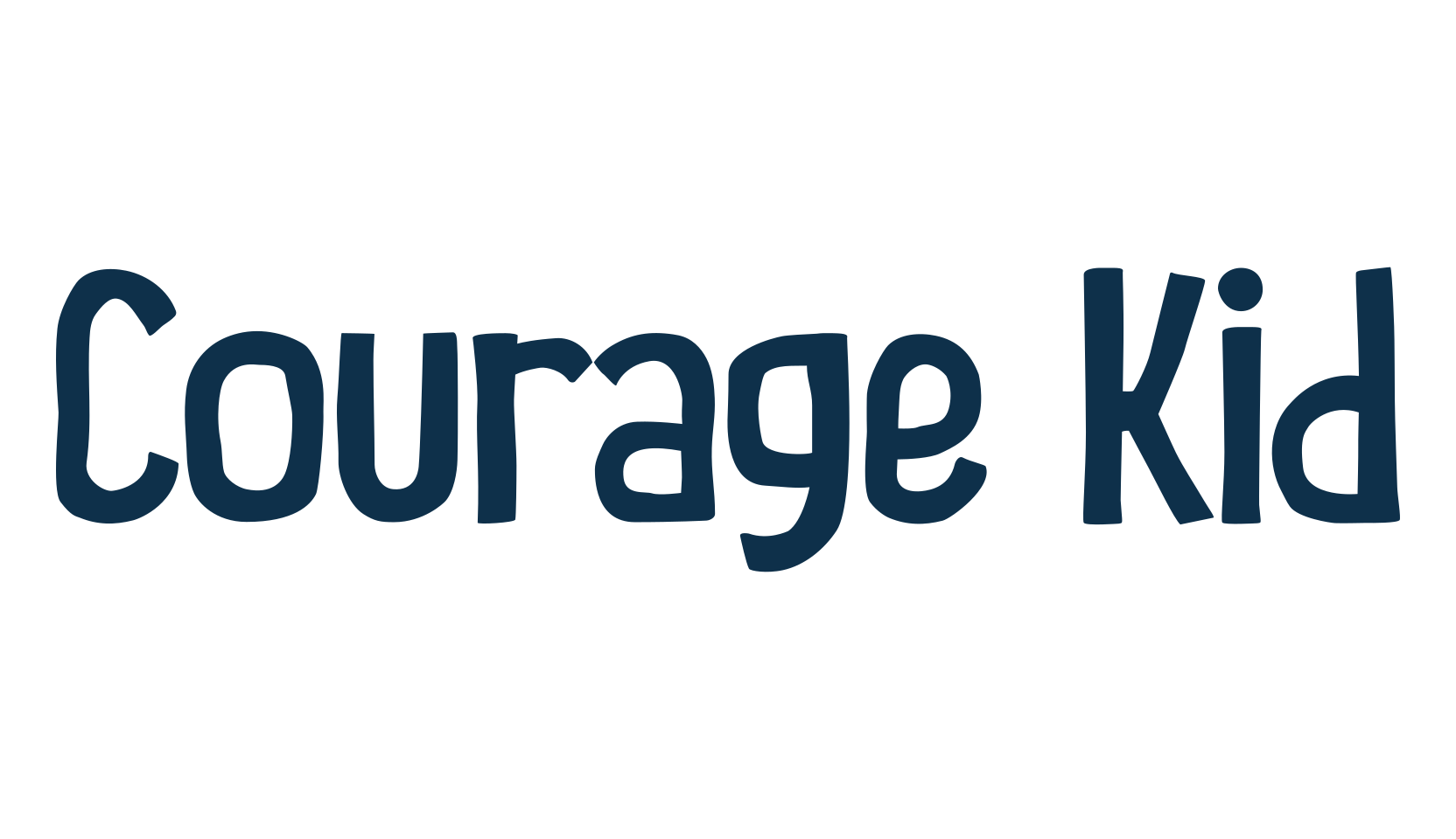 Courage Kid, fancy cartoon decorative font preview