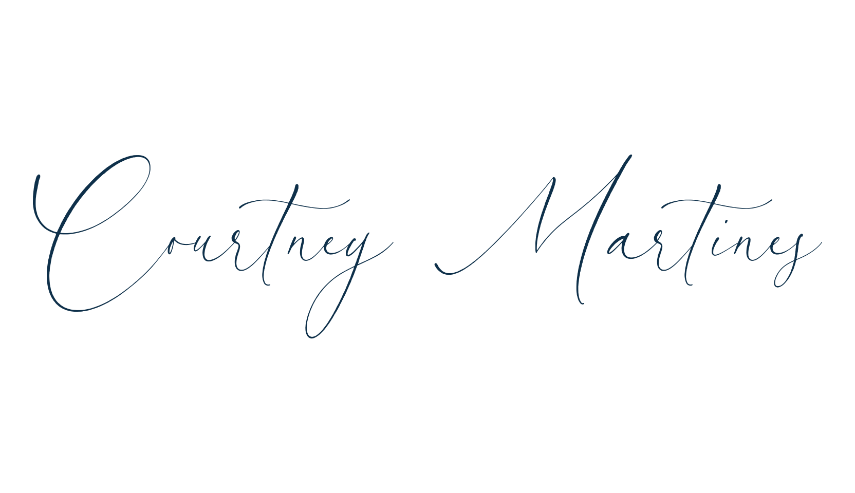 Courtney Martines, script handwritten fancy decorative calligraphy font preview