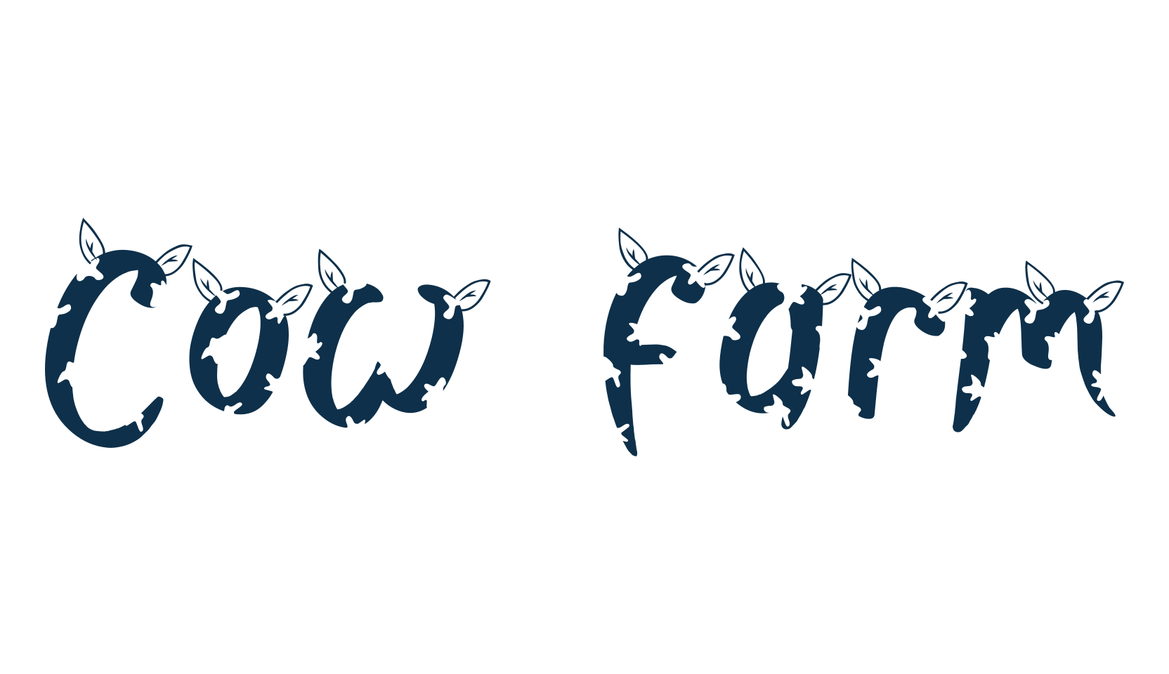 Cow Farm, fancy decorative font preview