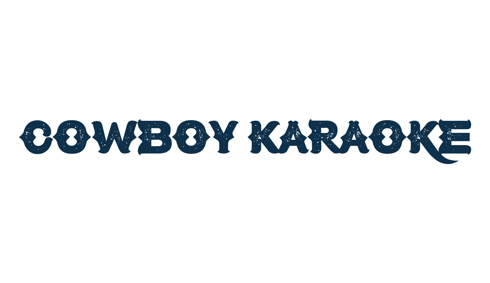 Cowboy Karaoke, fancy western decorative font preview