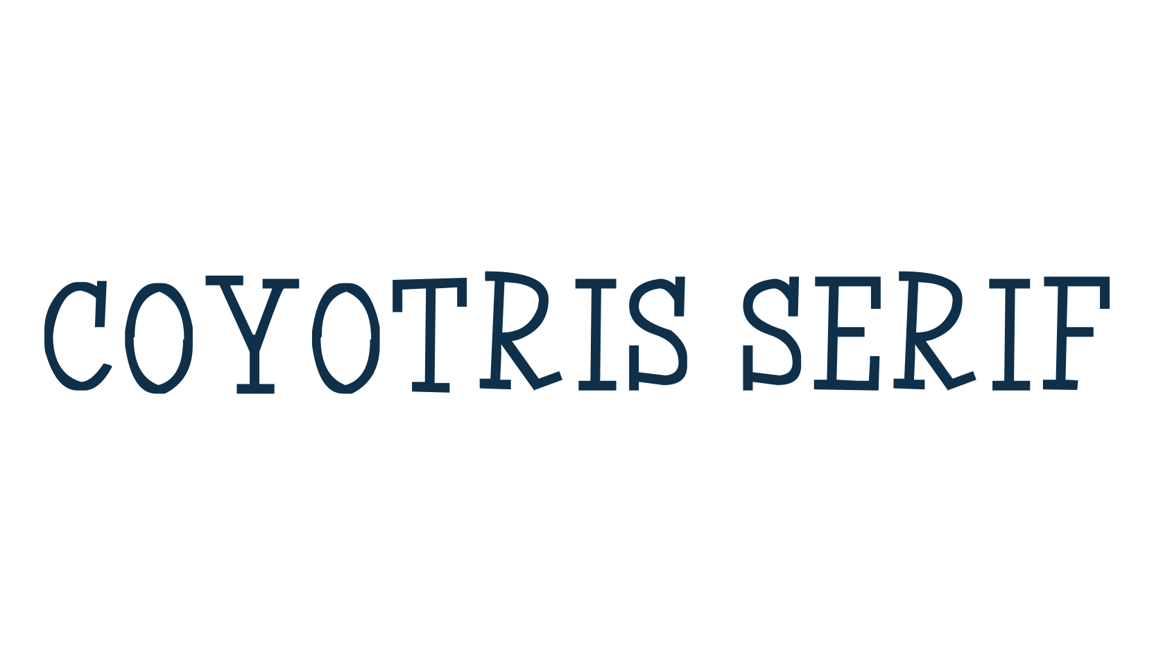 Coyotris Serif, fancy cartoon decorative font preview