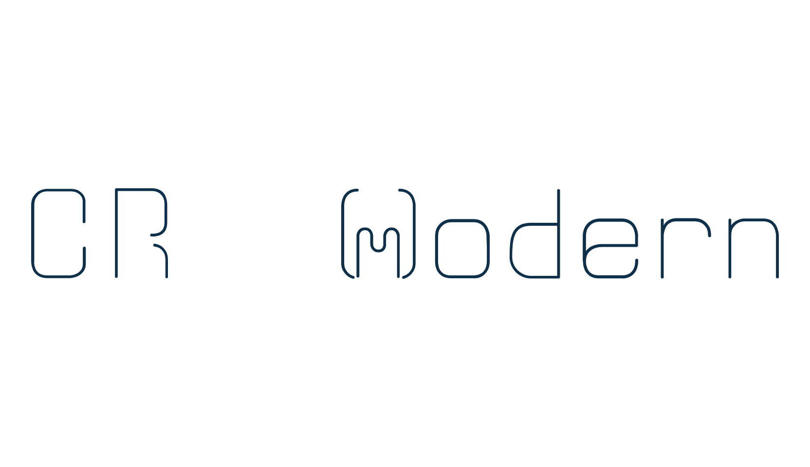 CR21 Modern, fancy various techno sci-fi font preview