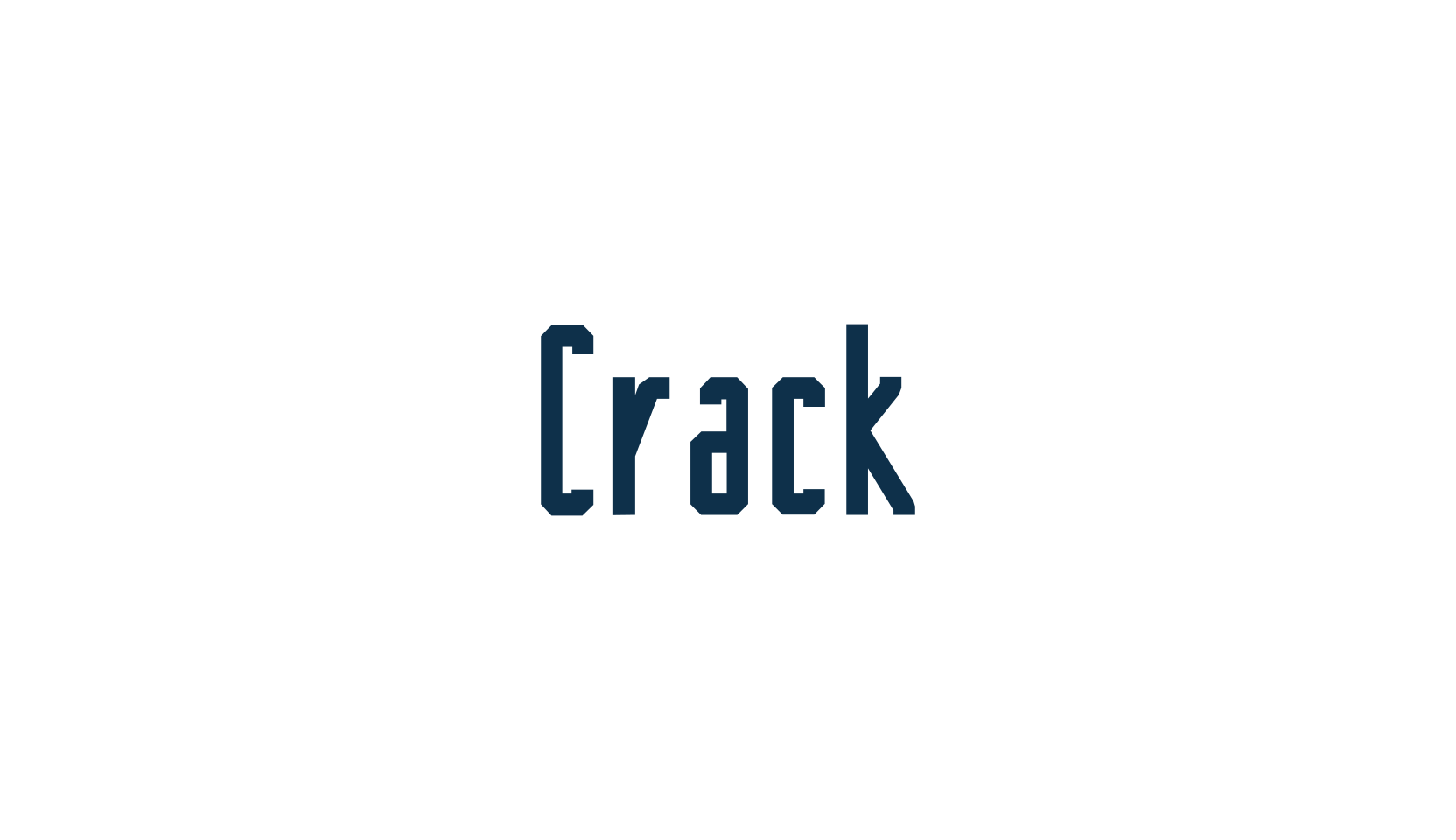 Crack, sans serif font preview