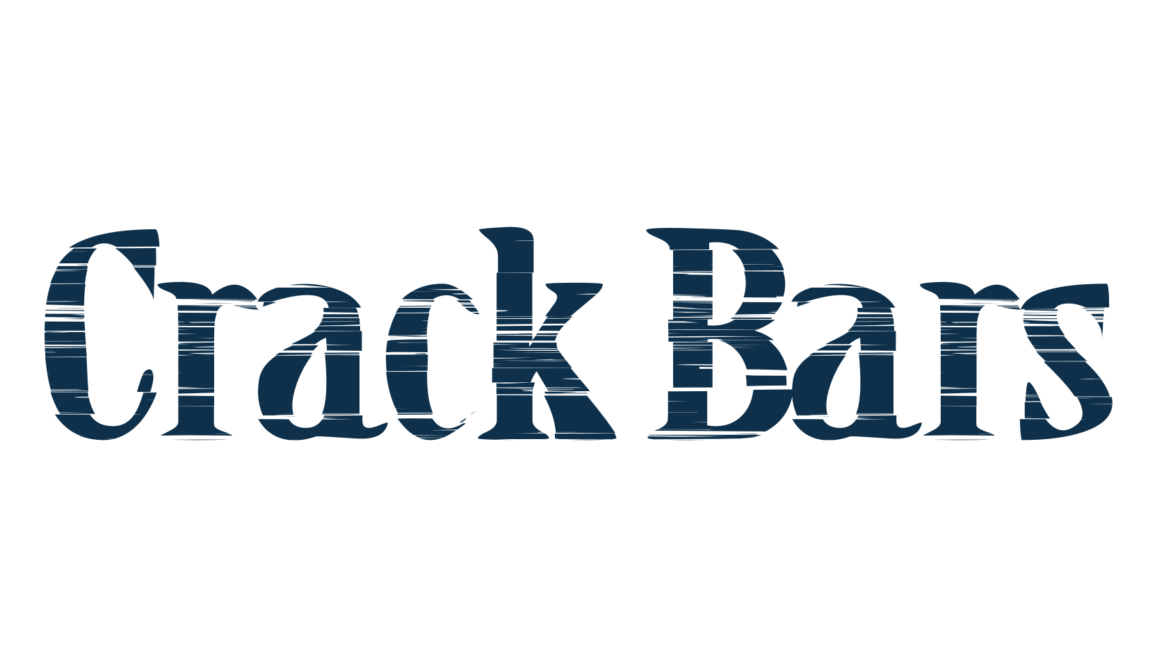 Crack Bars, fancy eroded decorative font preview