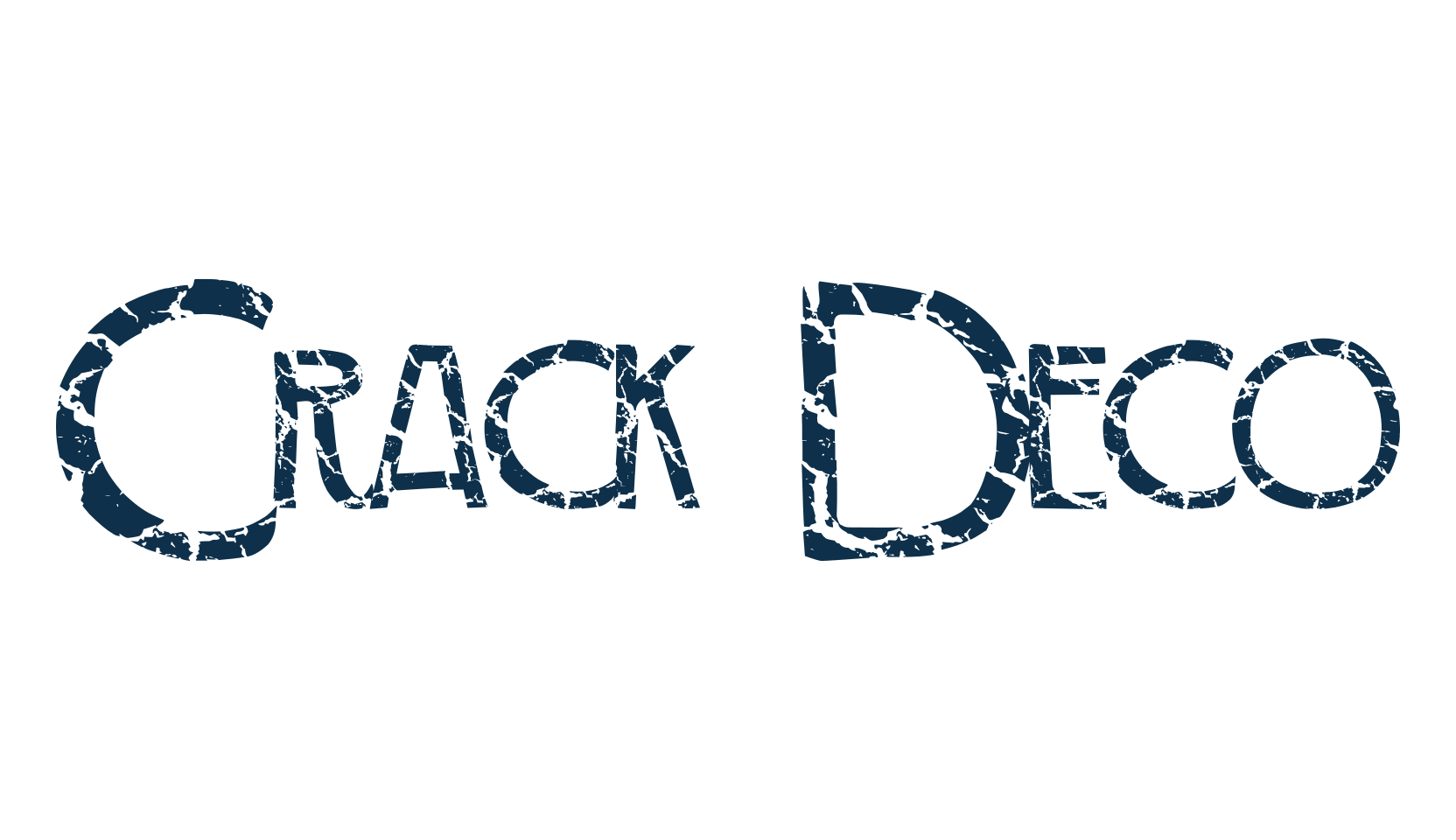 Crack Deco, fancy eroded decorative font preview