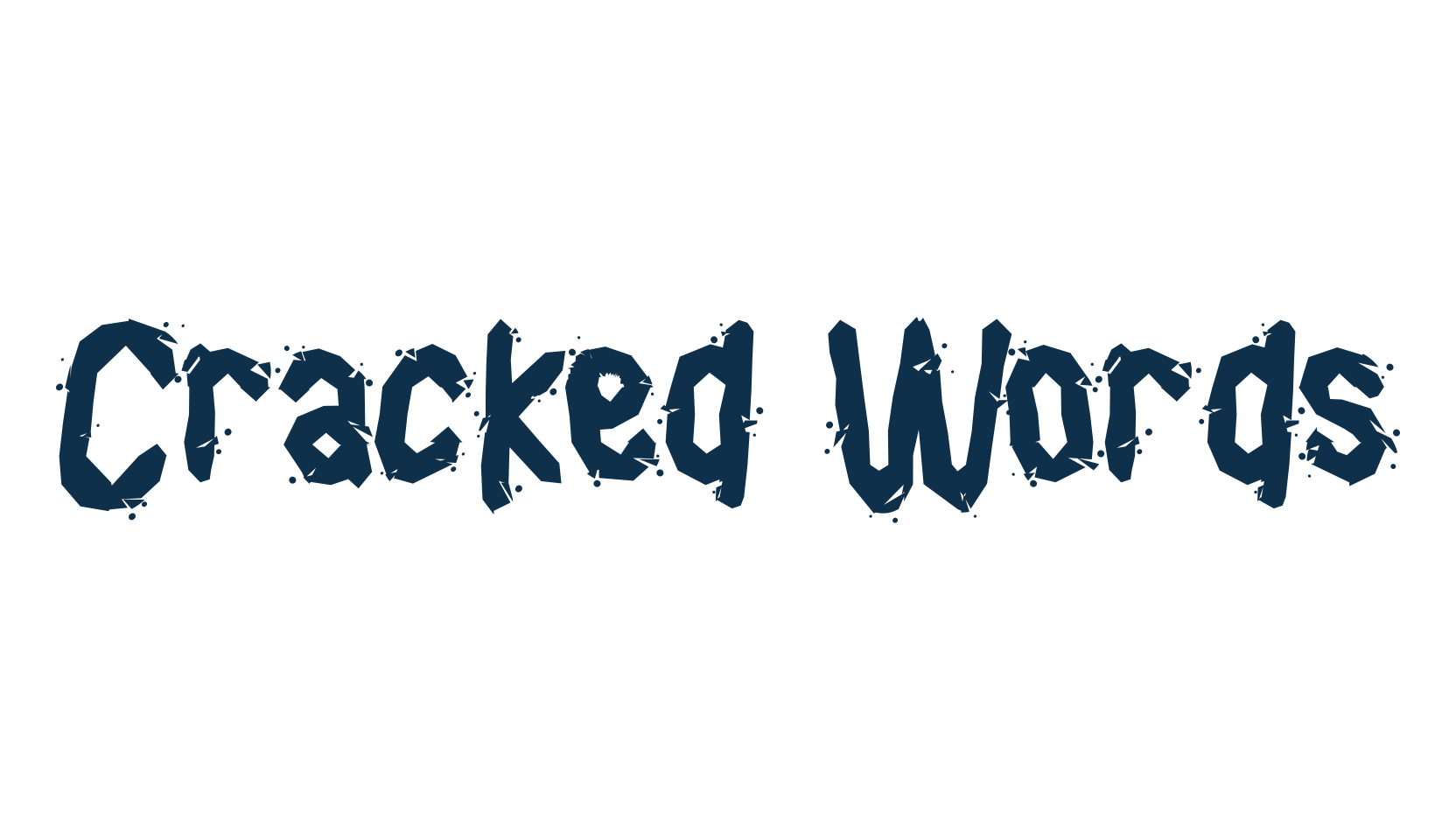 Cracked Words, destroy font preview