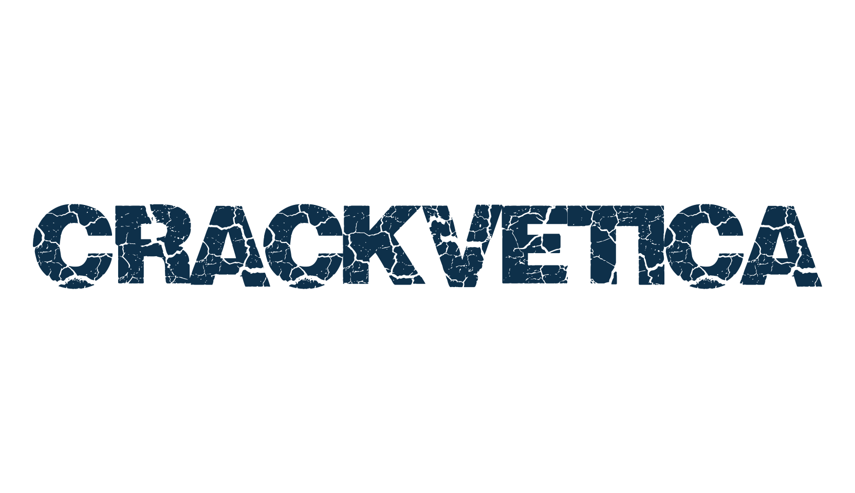 Crackvetica, eroded font preview