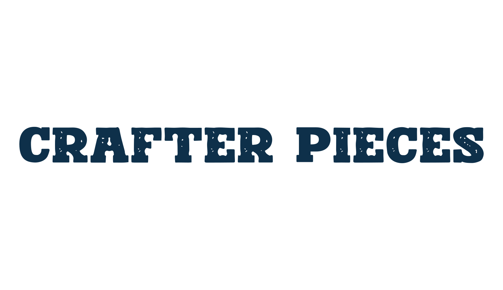 Crafter Pieces, fancy eroded decorative font preview