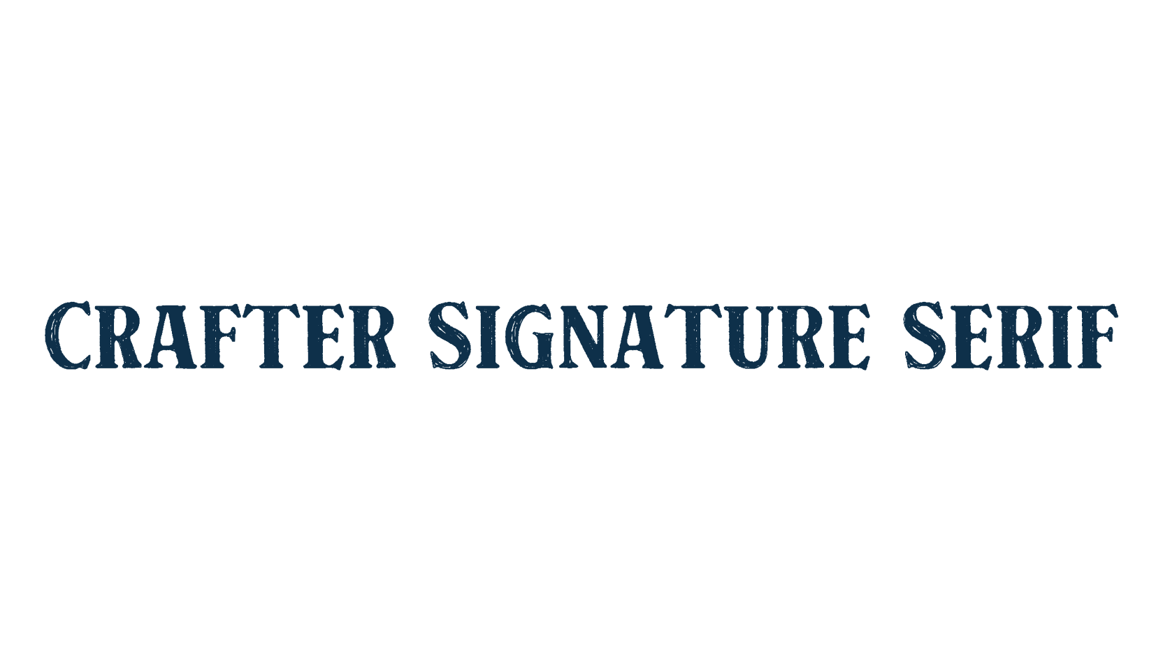 Crafter Signature Serif, fancy eroded decorative font preview