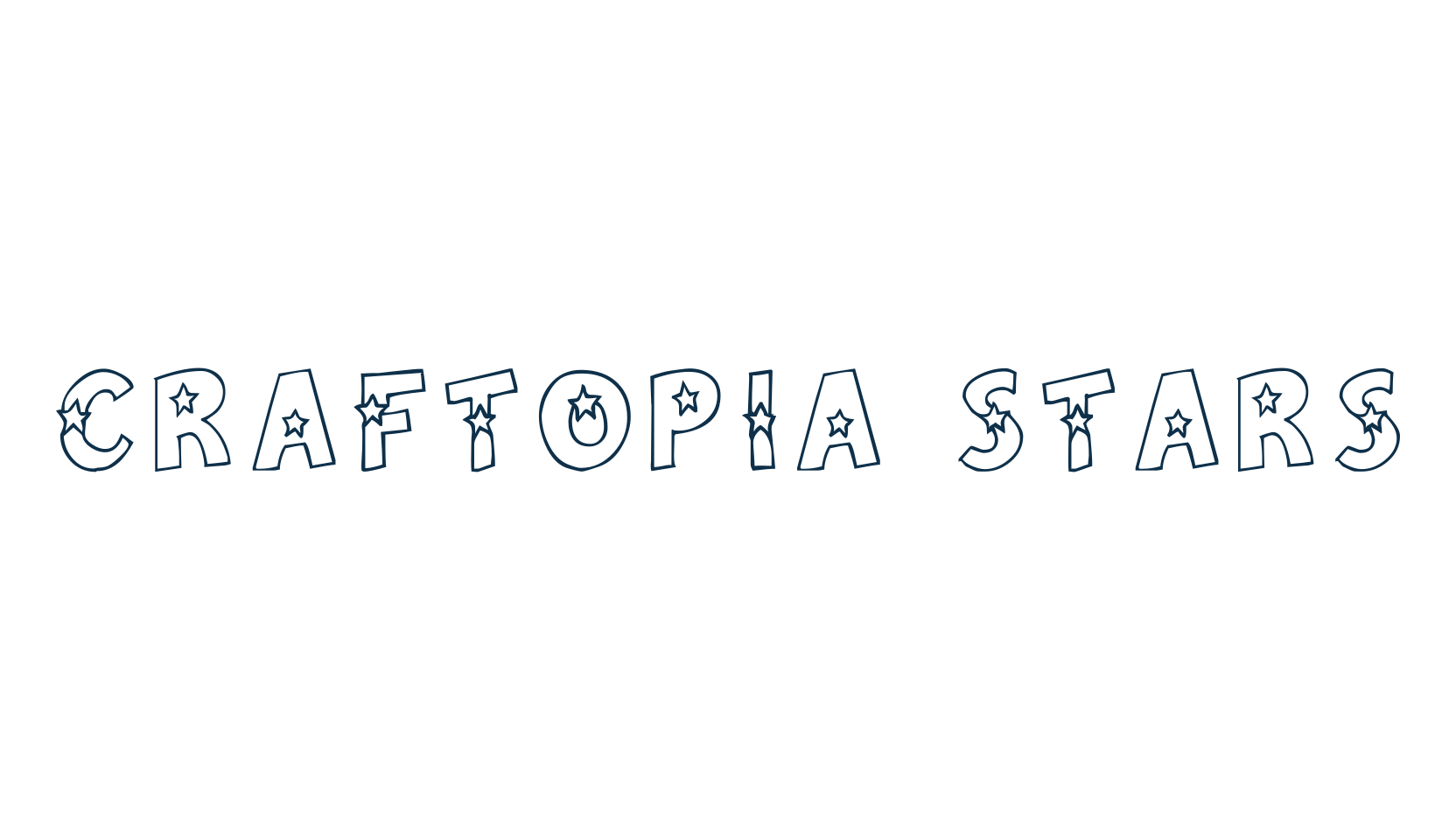 Craftopia Stars, decorative font preview