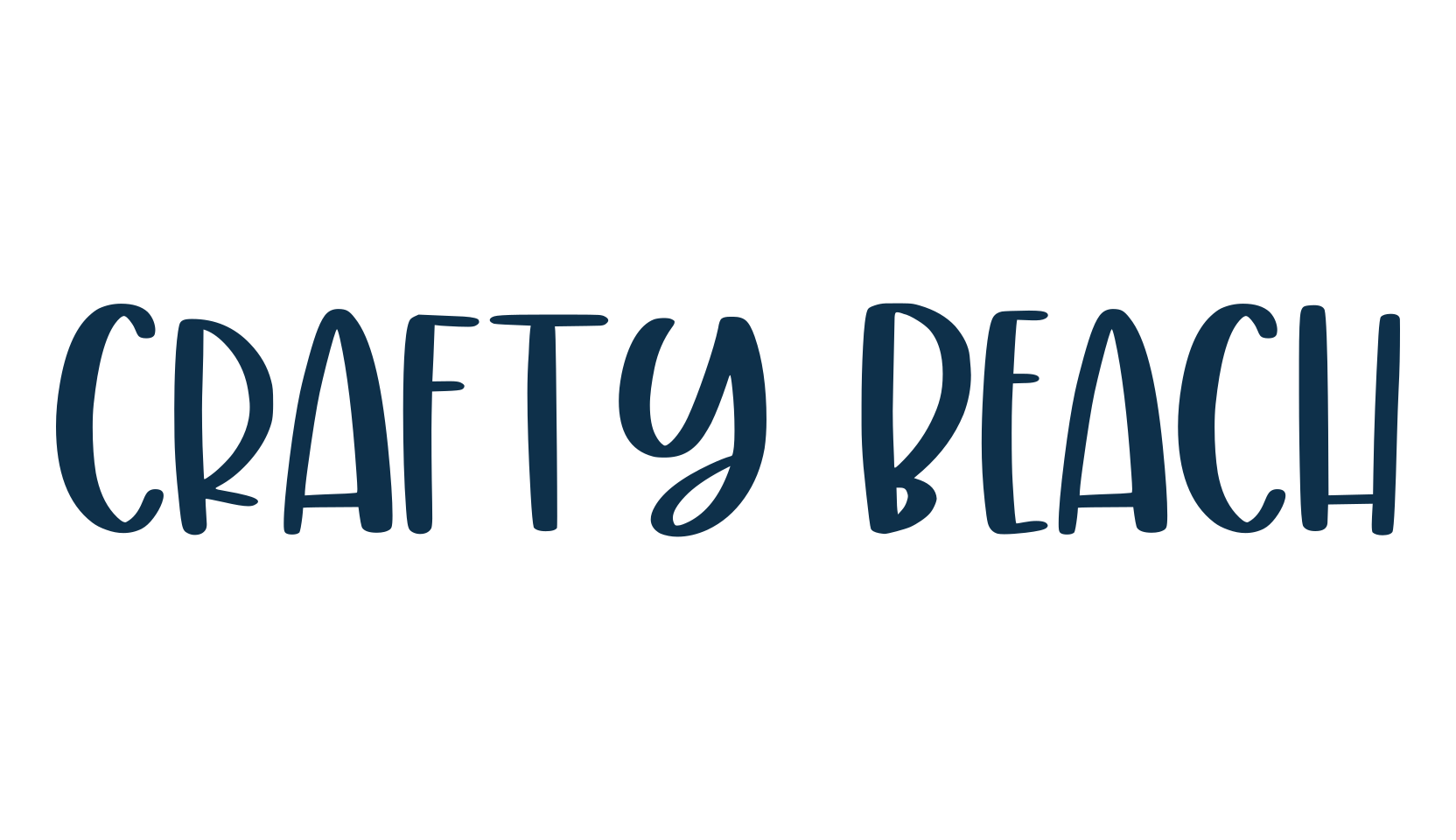 Crafty Beach, handwriting font preview