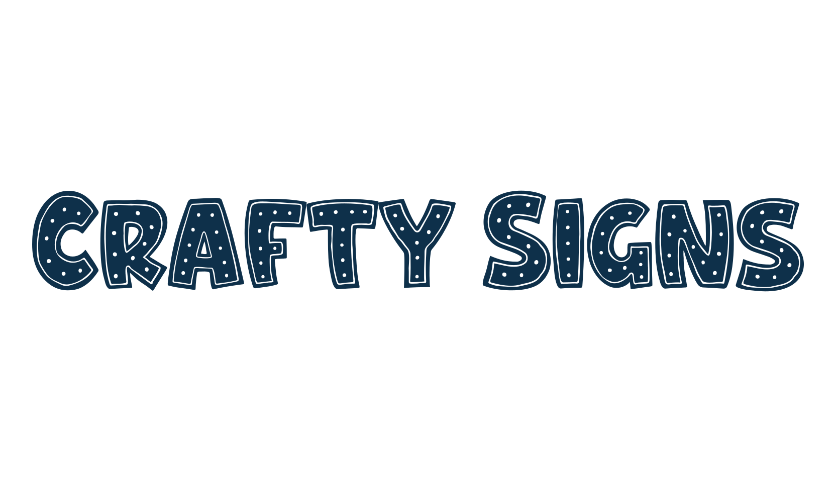 Crafty Signs, decorative font preview