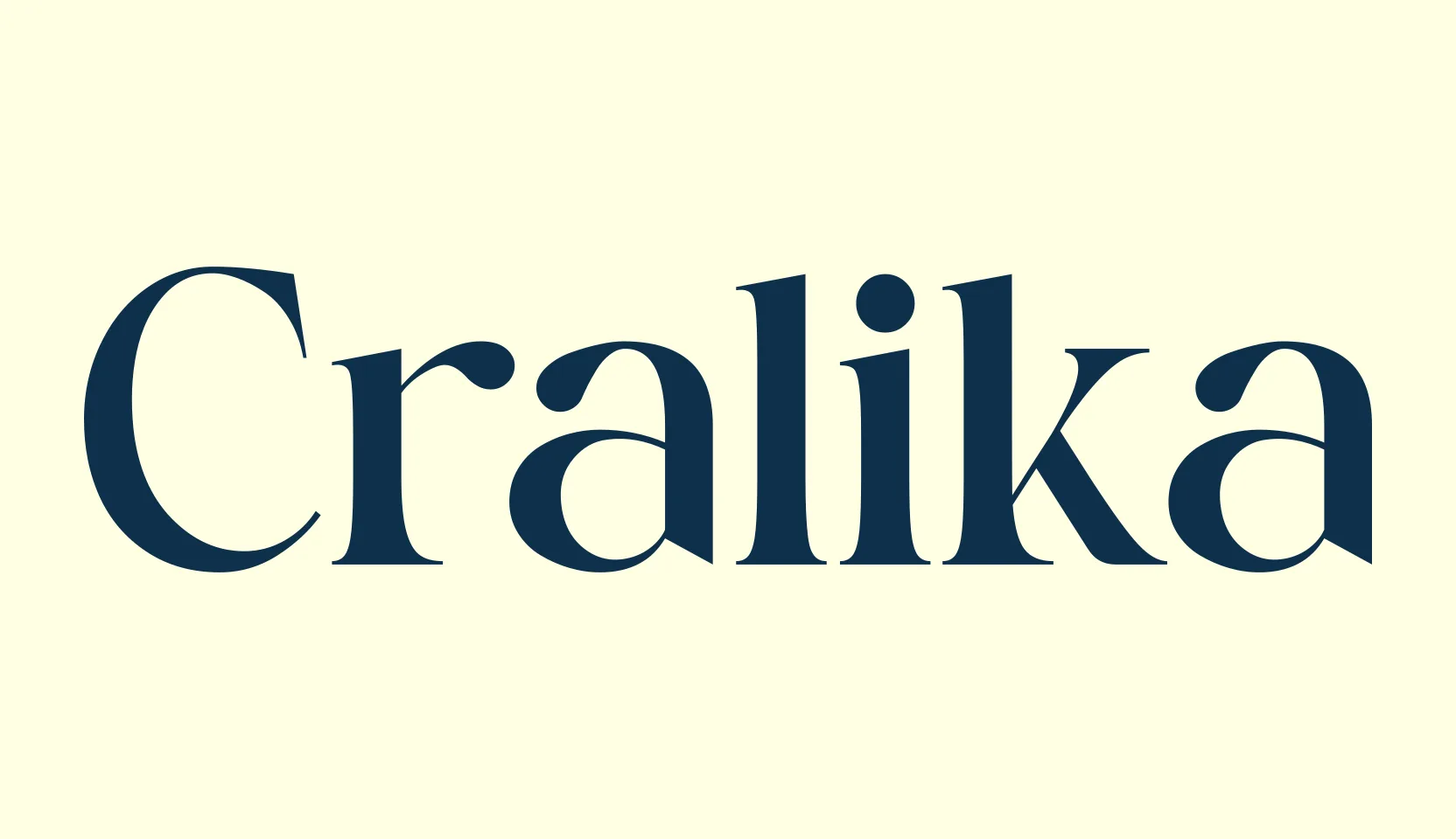 Cralika, basic serif font preview