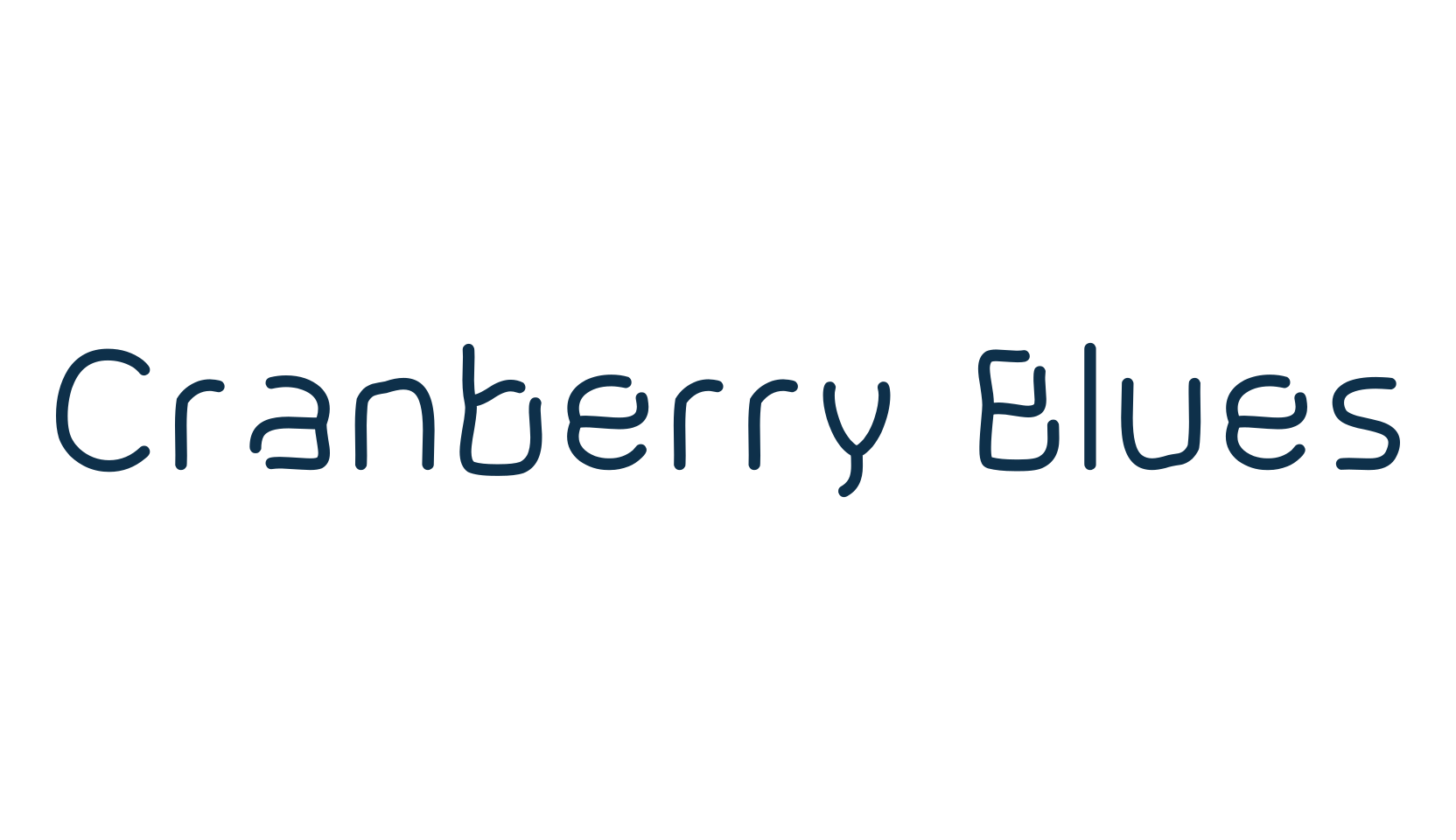 Cranberry Blues, various font preview