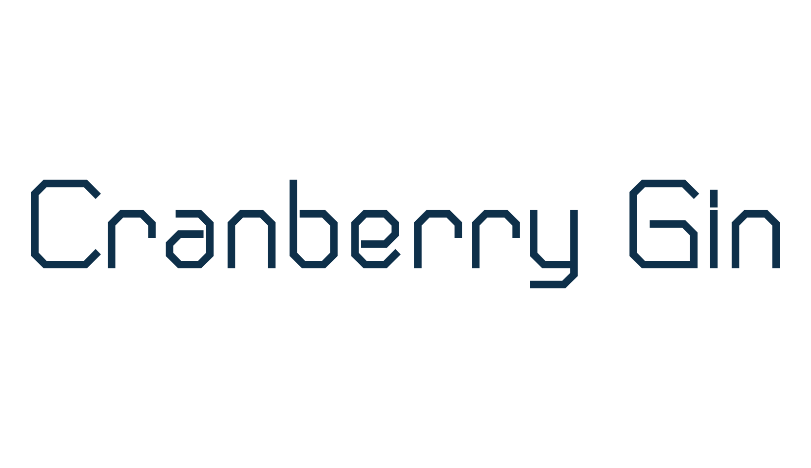 Cranberry Gin, square font preview