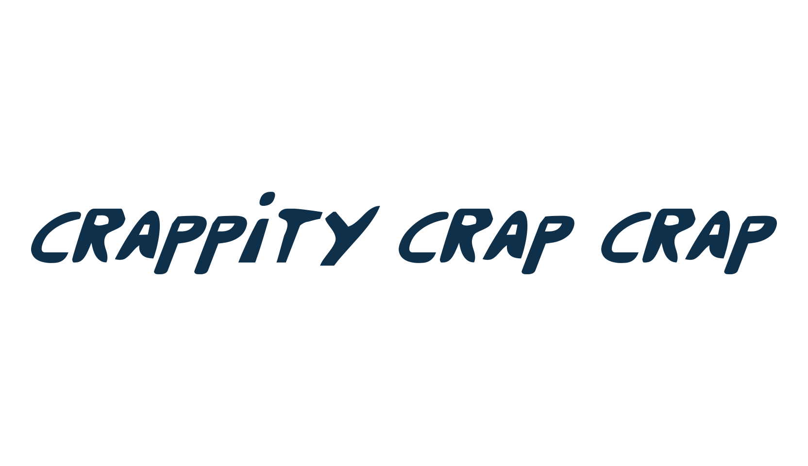 Crappity Crap Crap, fancy cartoon decorative font preview