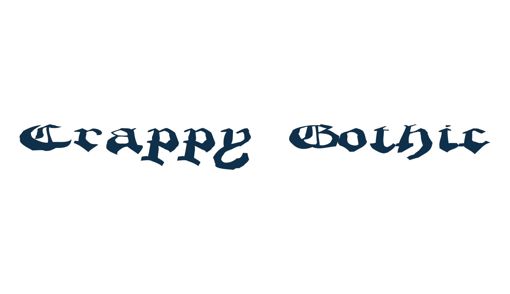 Crappy Gothic, gothic medieval font preview