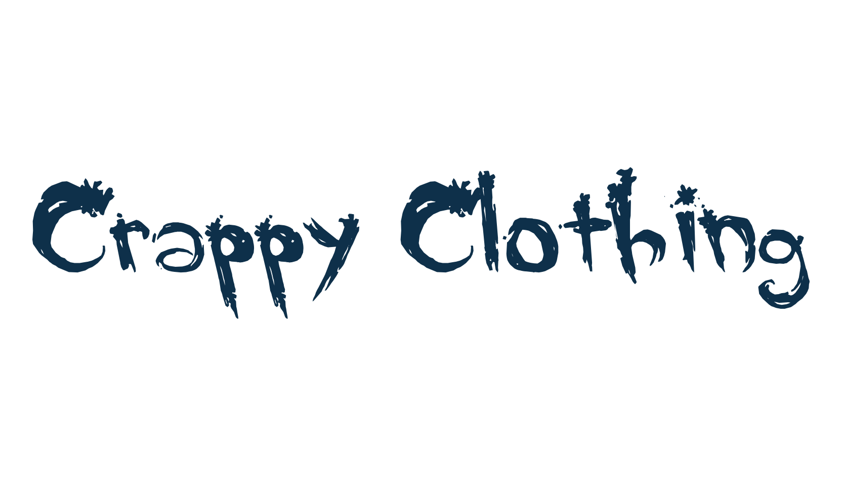 Crappy Clothing, script trash fancy decorative calligraphy font preview
