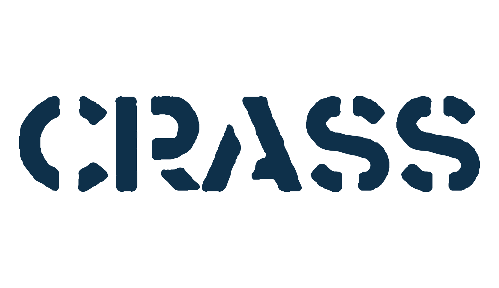 Crass, fancy stencil, army decorative font preview