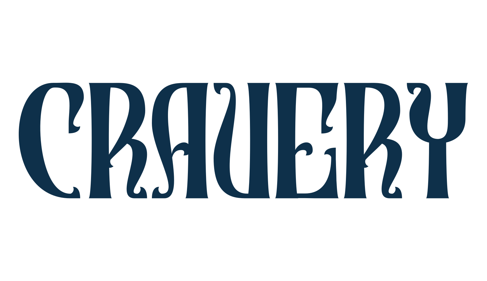 Cravery, fancy retro decorative font preview