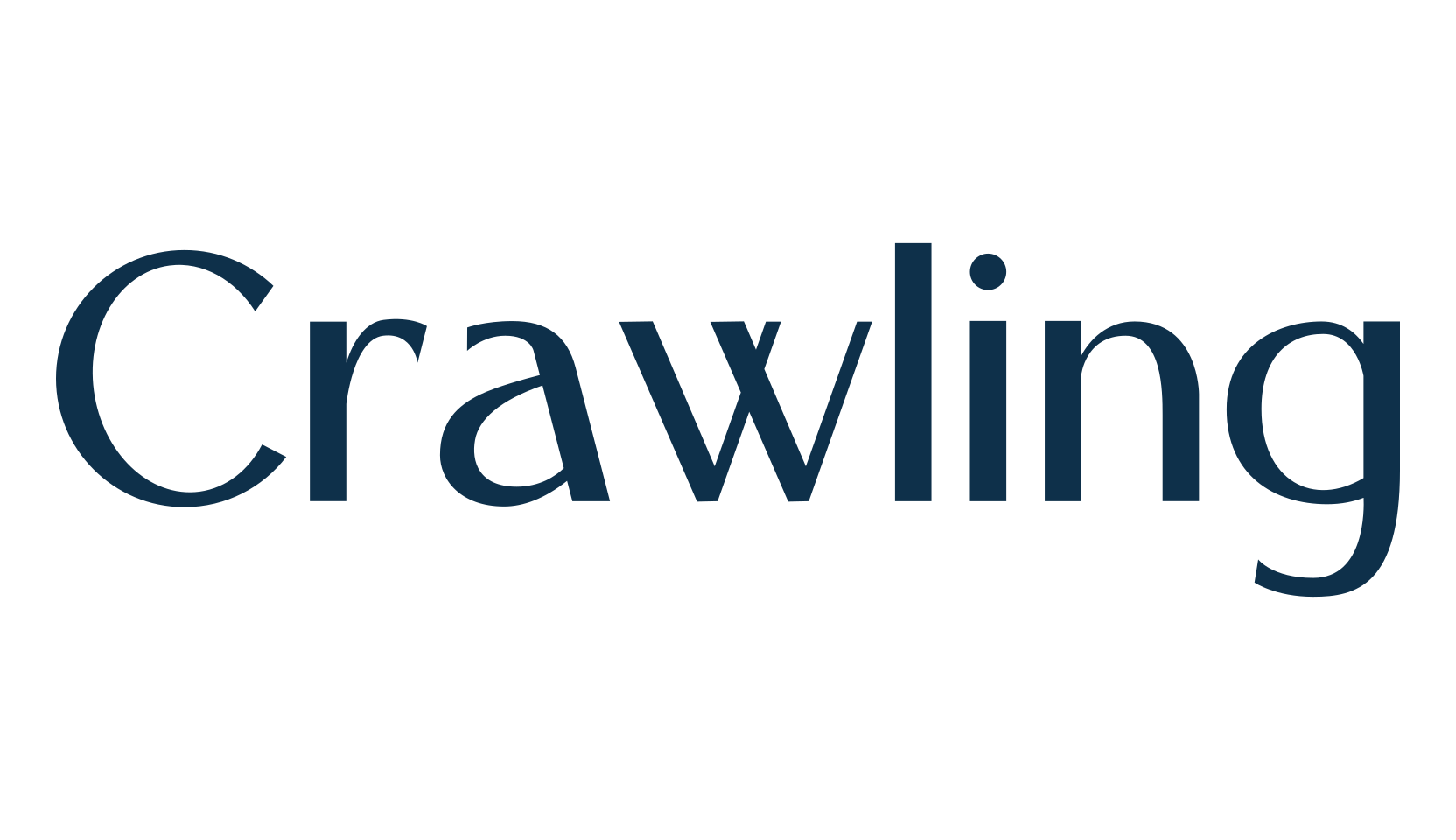 Crawling, sans serif font preview