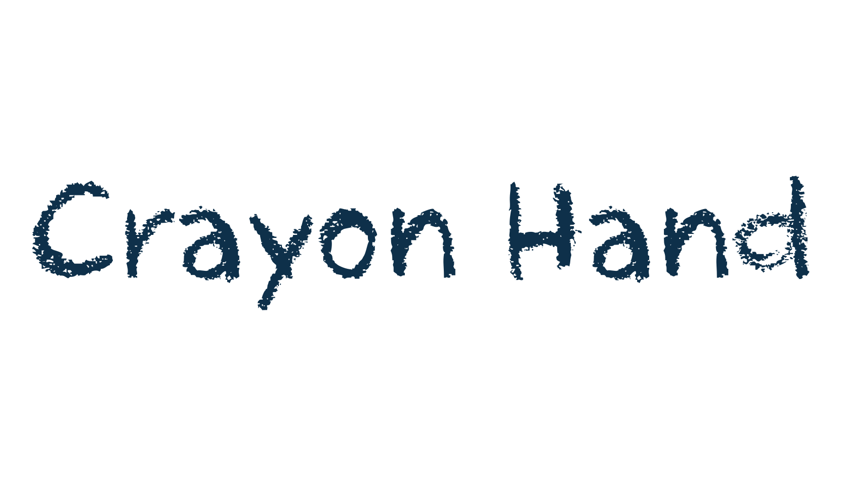 Crayon Hand, trash font preview