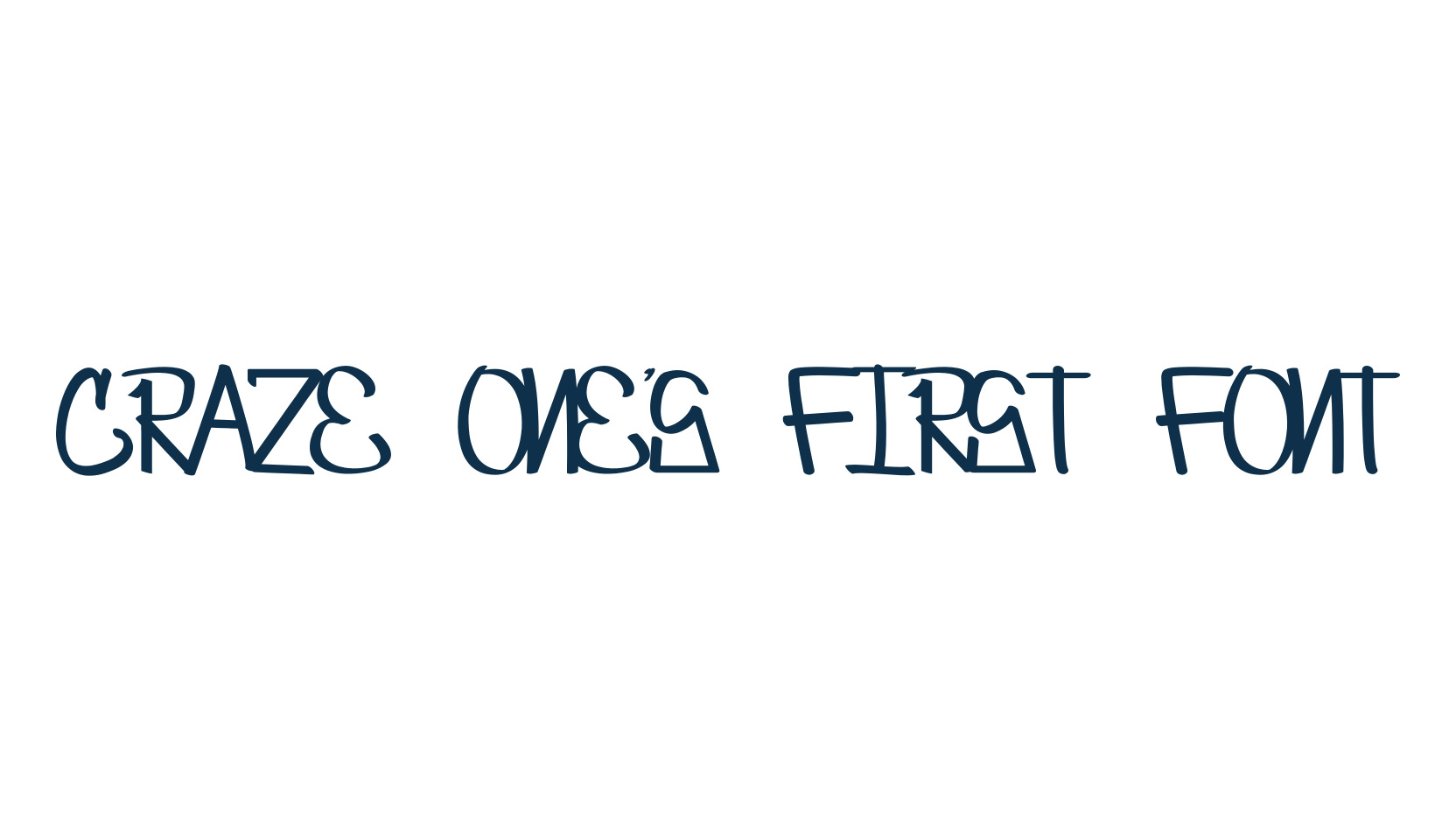 Craze One's first font, script graffiti fancy decorative calligraphy font preview