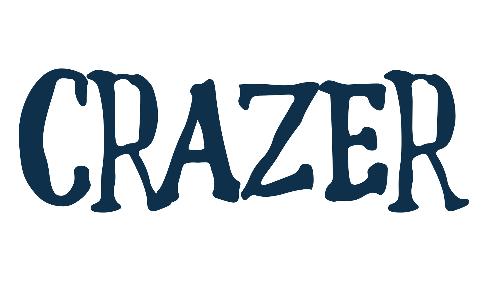 Crazer, cartoon font preview
