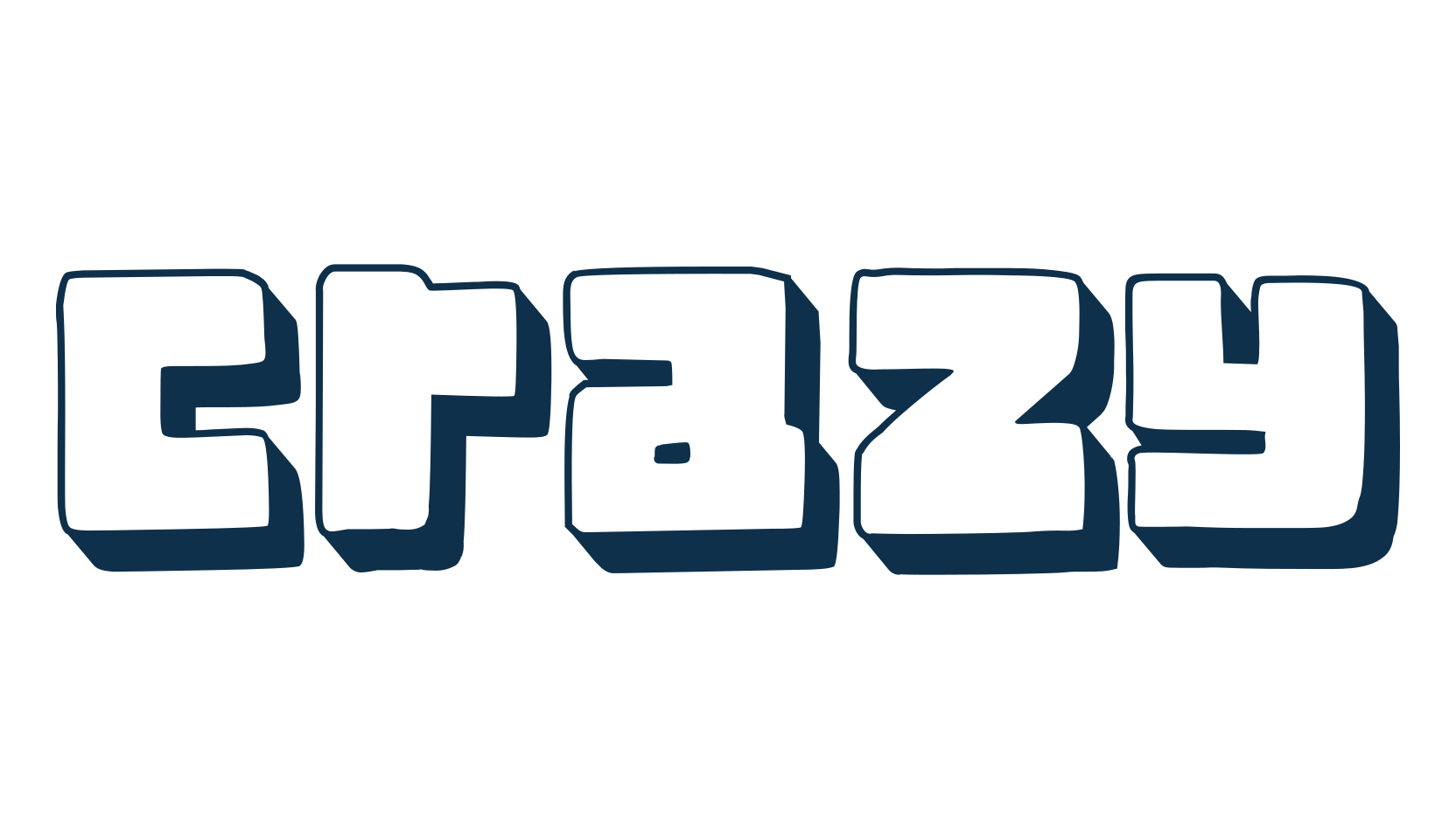 Crazy (crazy-2), fancy cartoon decorative font preview