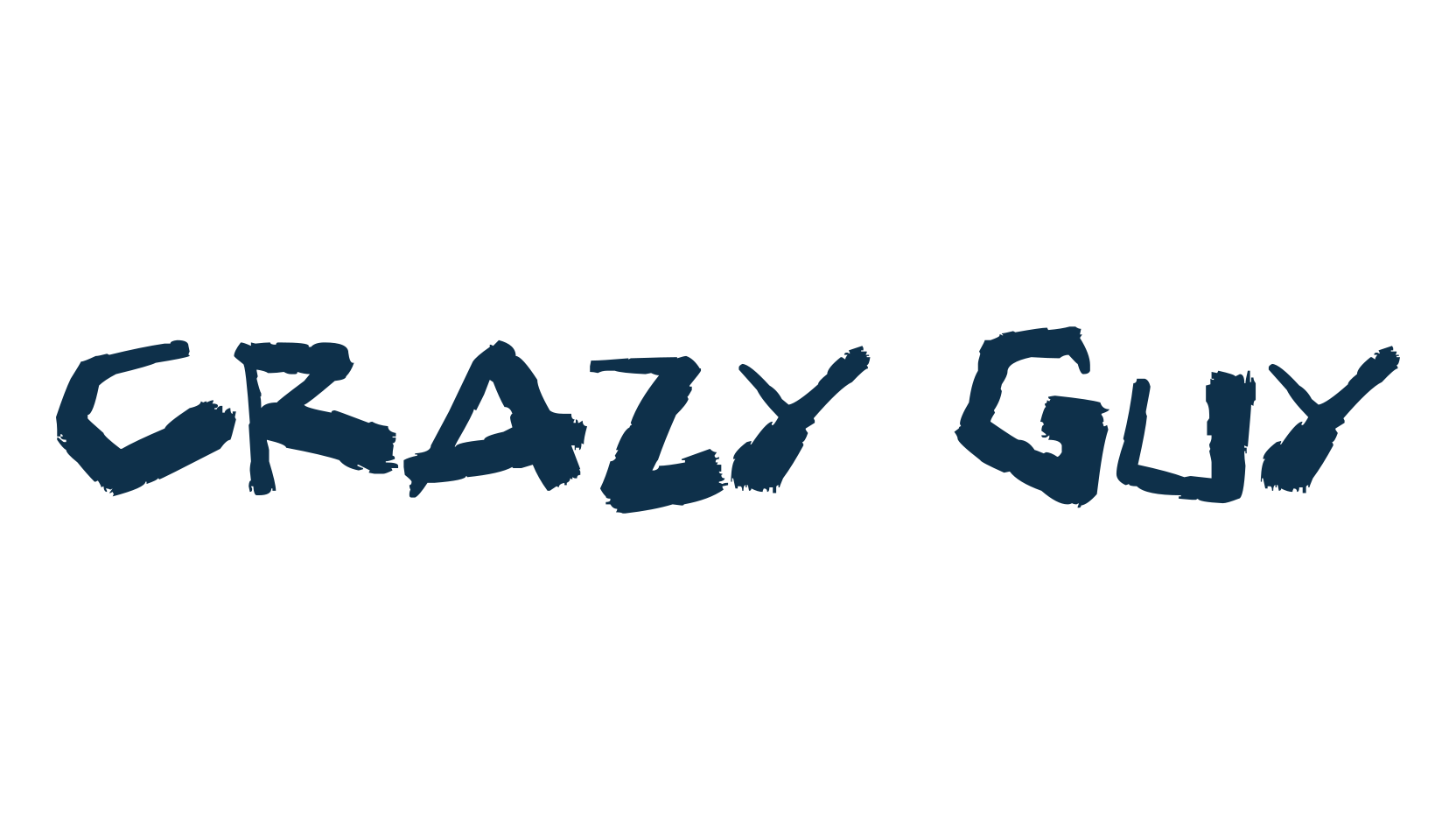 Crazy Guy, trash font preview