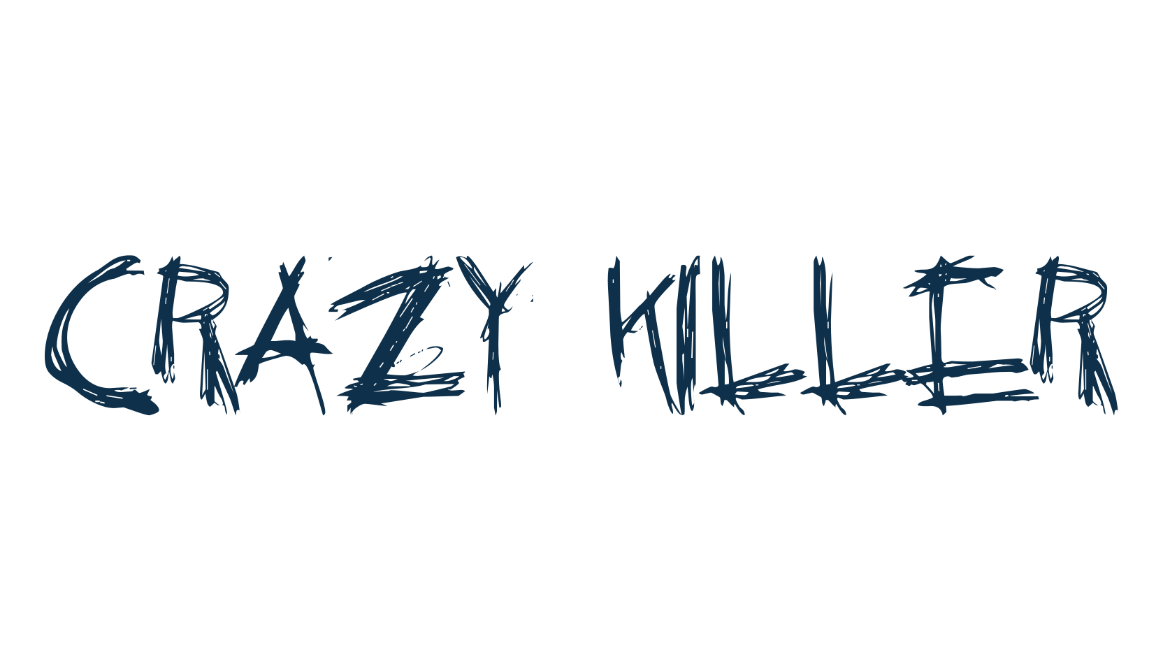 Crazy Killer, script trash fancy decorative calligraphy font preview