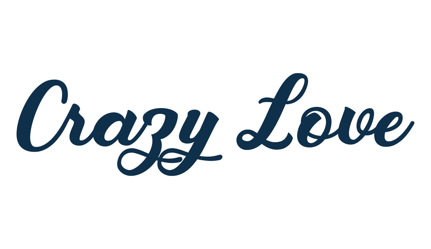 Crazy Love, script brush fancy decorative calligraphy font preview