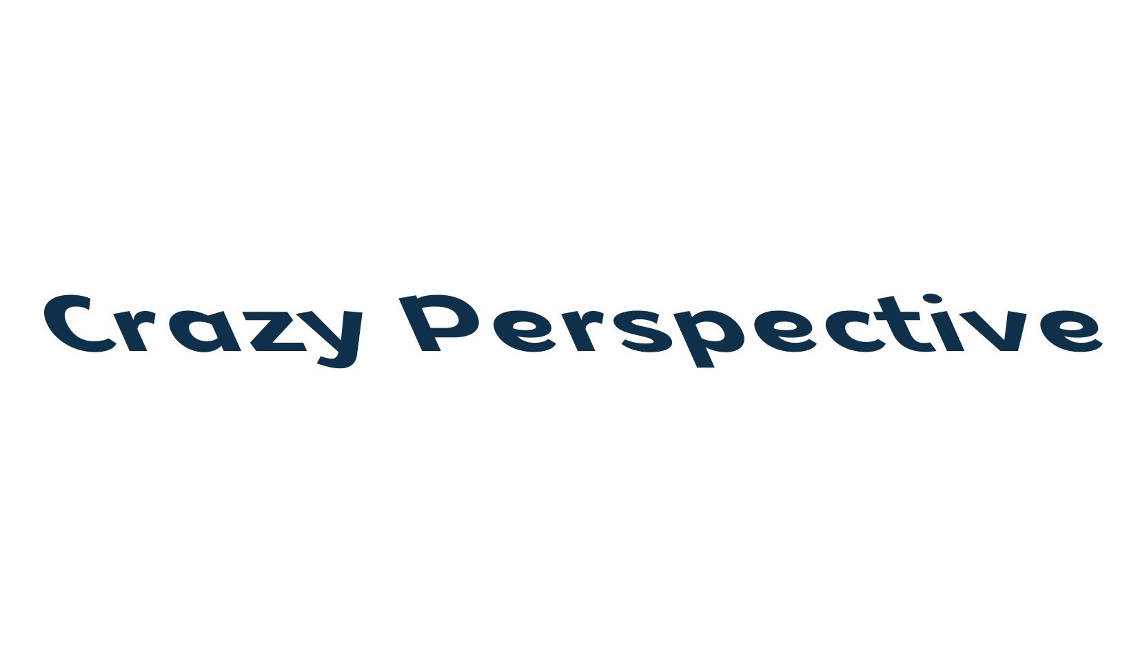 Crazy Perspective, fancy various basic font preview