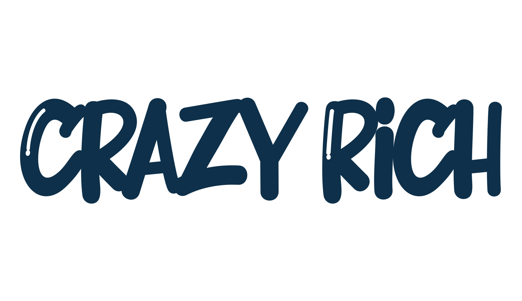 Crazy Rich, cartoon font preview