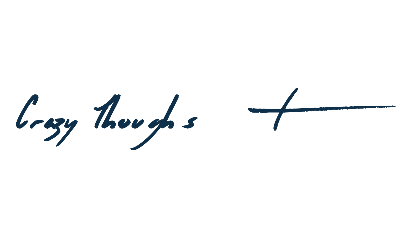 Crazy Thoughts, handwriting font preview