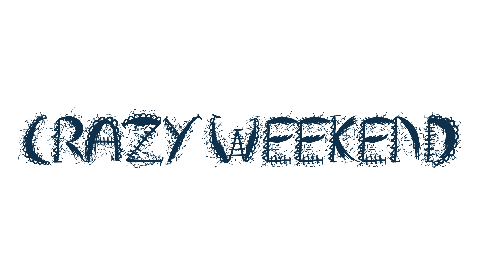 Crazy Weekend, fancy decorative font preview