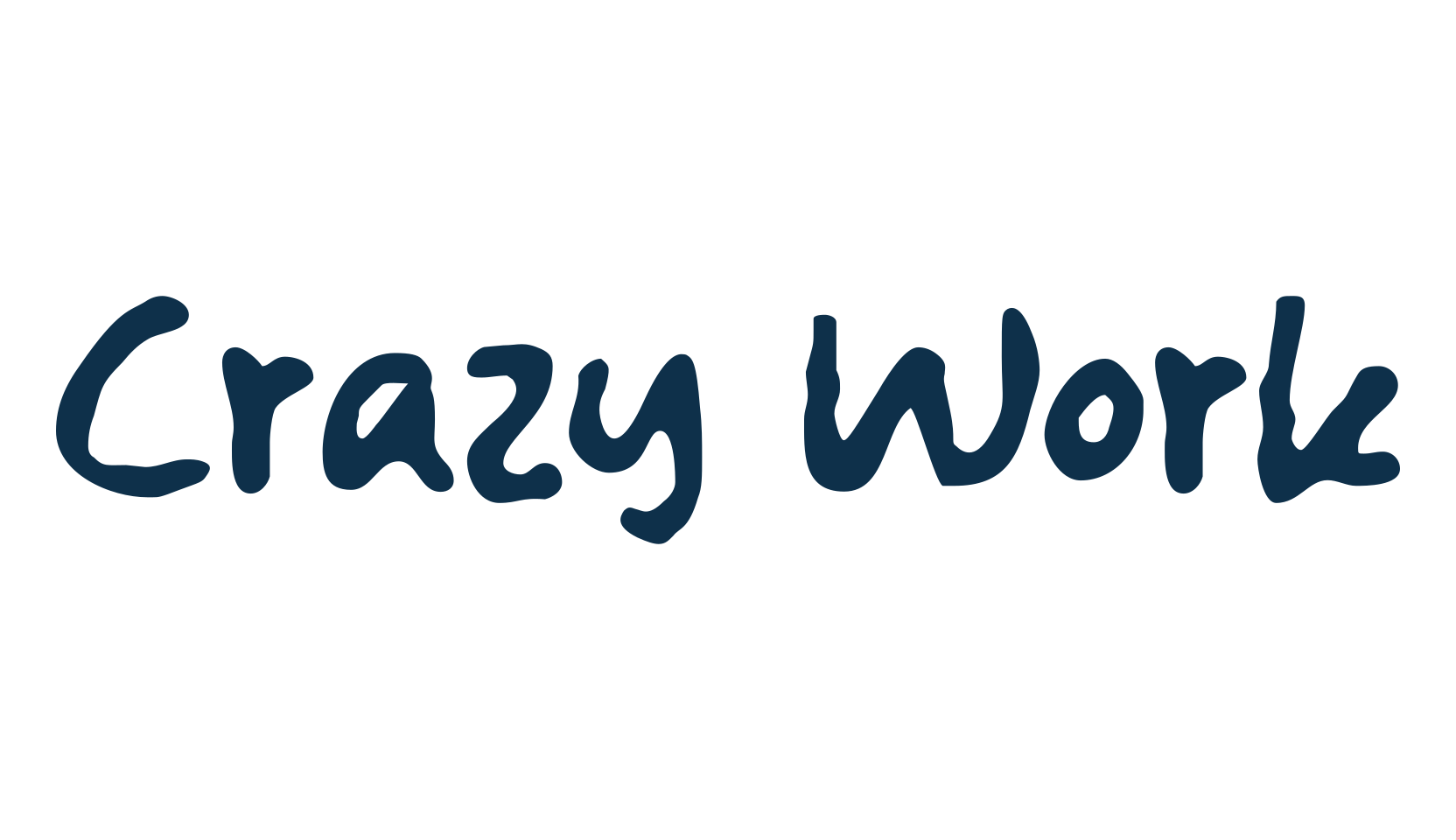 Crazy Work, handwriting font preview