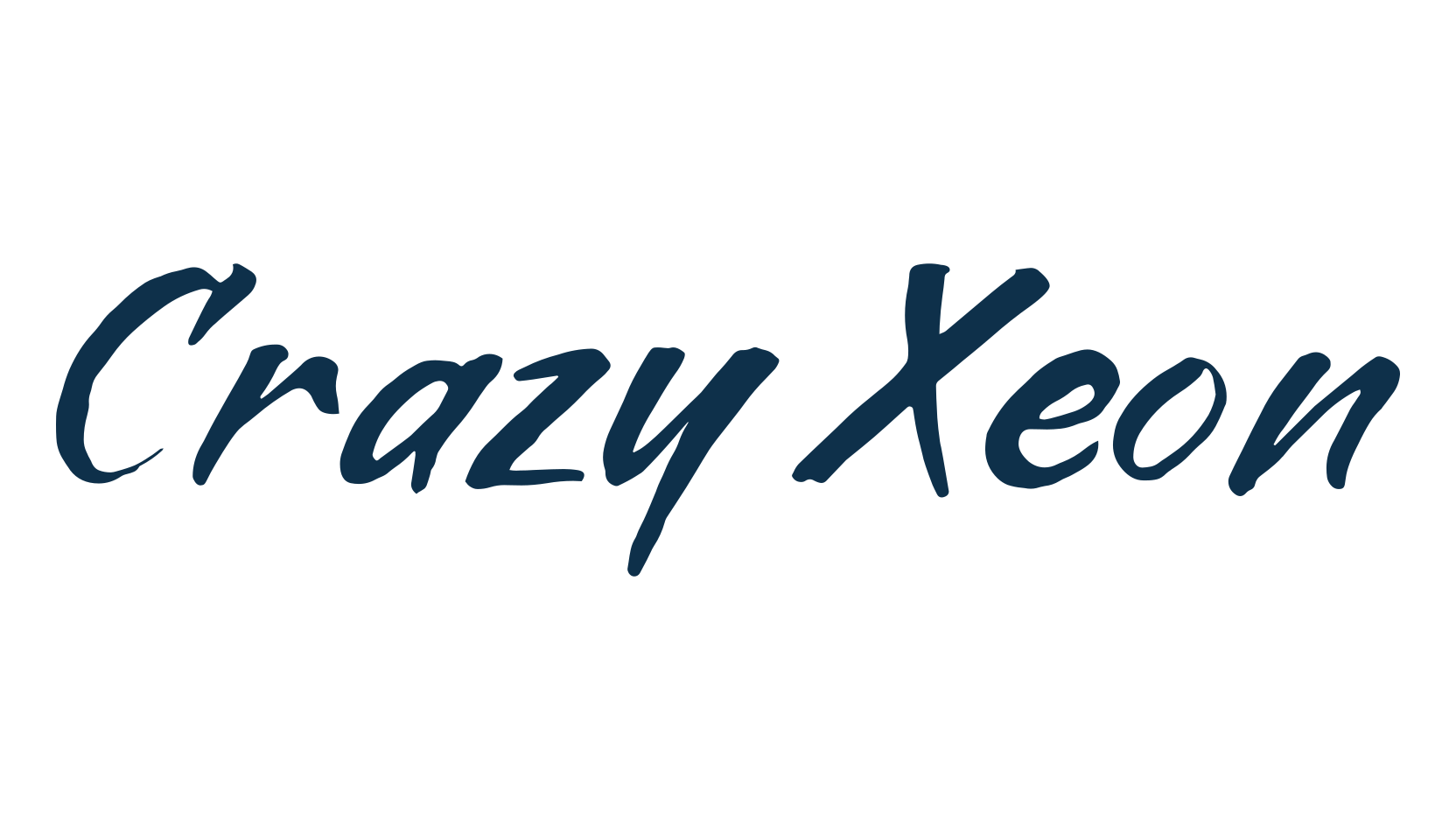 Crazy Xeon, script brush fancy decorative calligraphy font preview