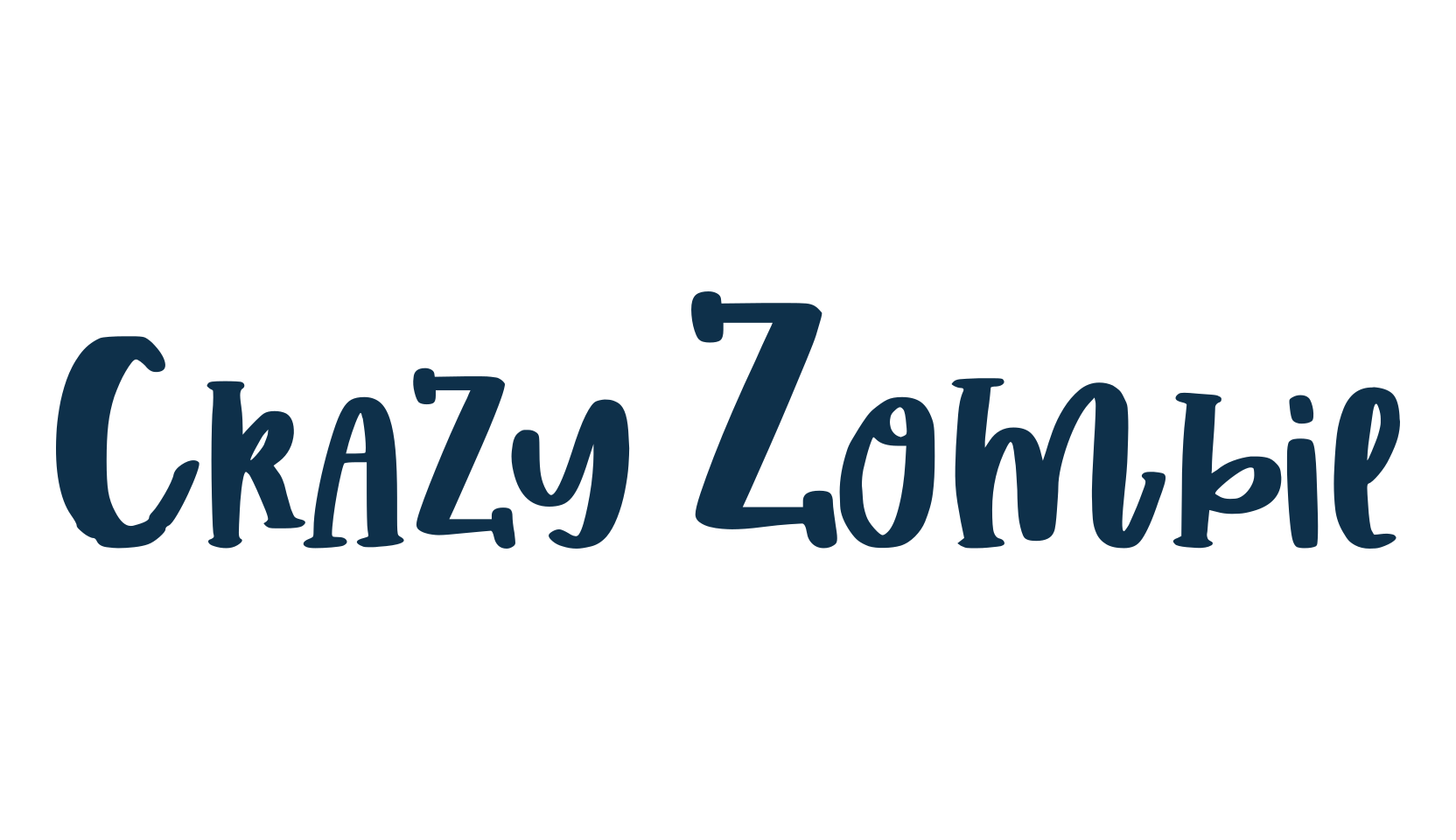 Crazy Zombie, fancy cartoon decorative font preview