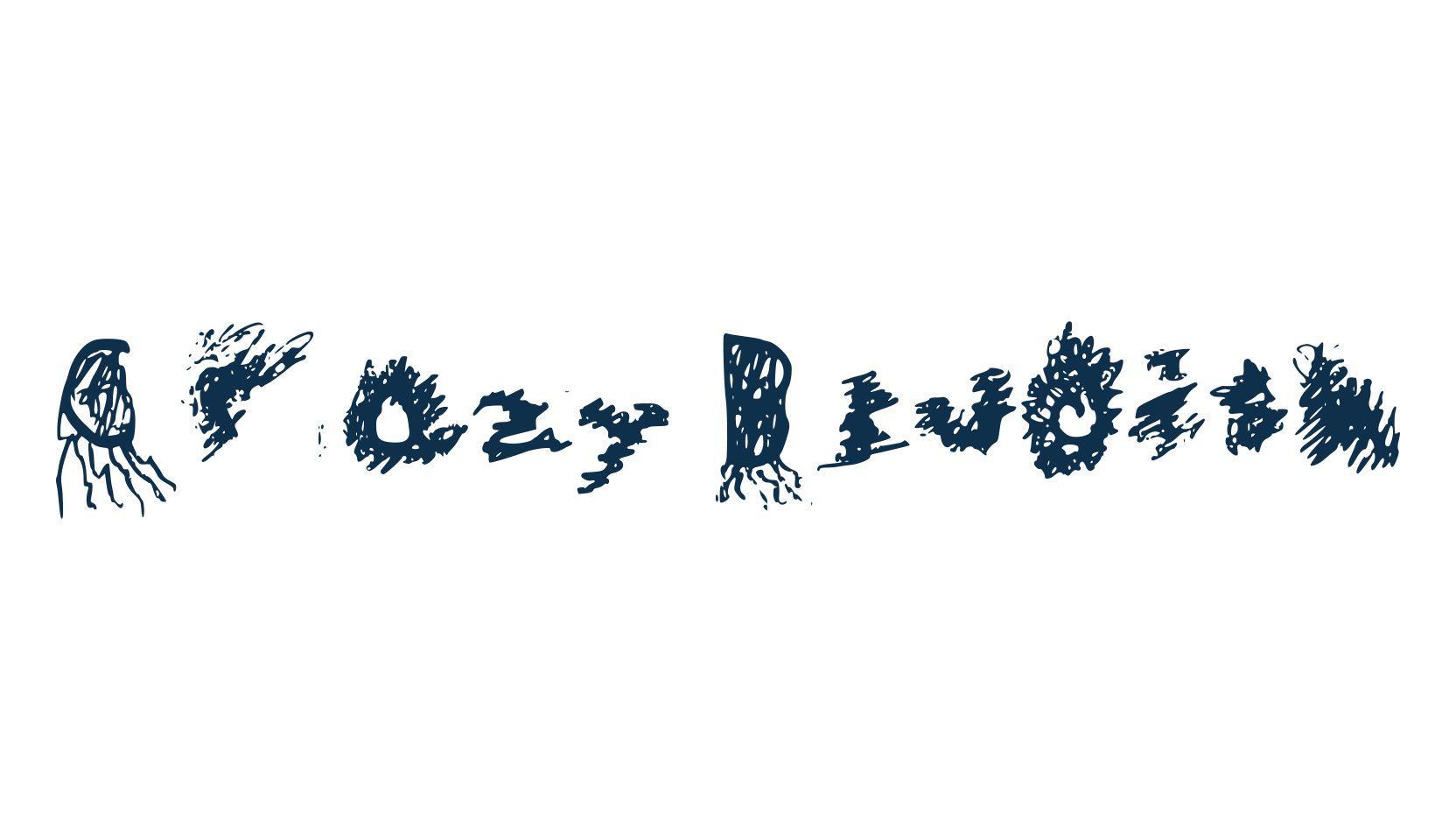 Crazy Bludish, script trash fancy decorative calligraphy font preview