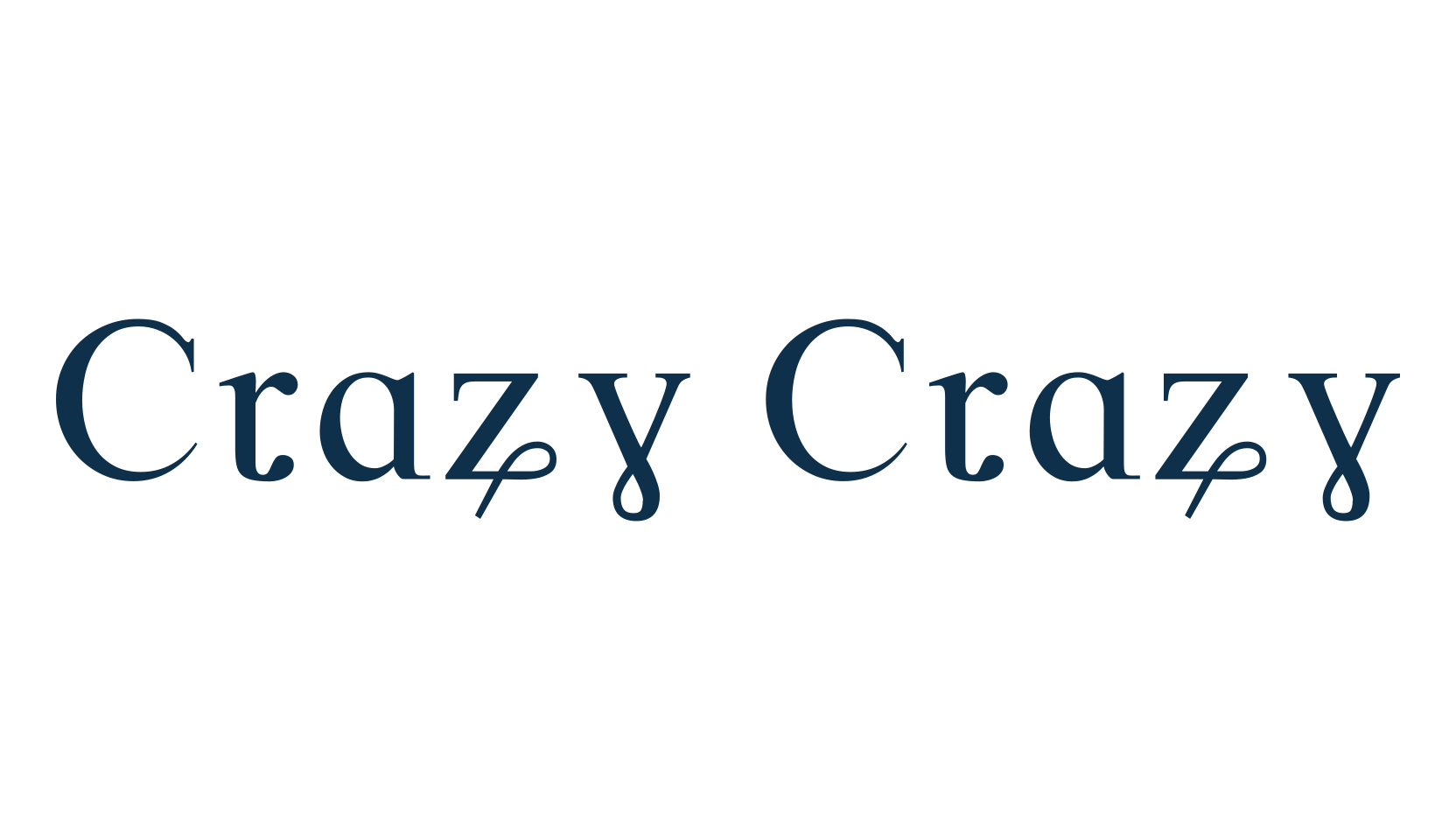 Crazy Crazy, fancy various basic font preview