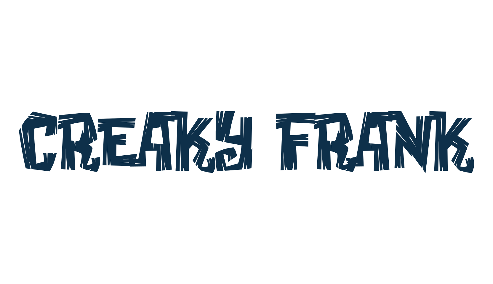 Creaky Frank, various font preview